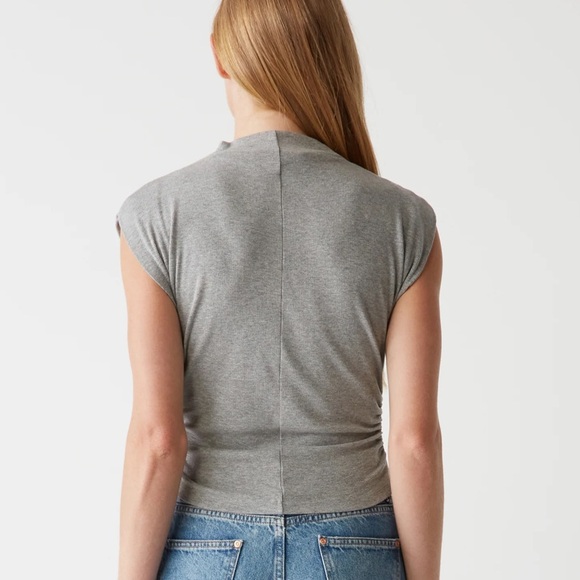 Michael Stars Amara Ribbed Shoulder Tee - Picture 2 of 7